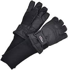Black Snowstoppers Nylon Glove, Age 10-14Y
