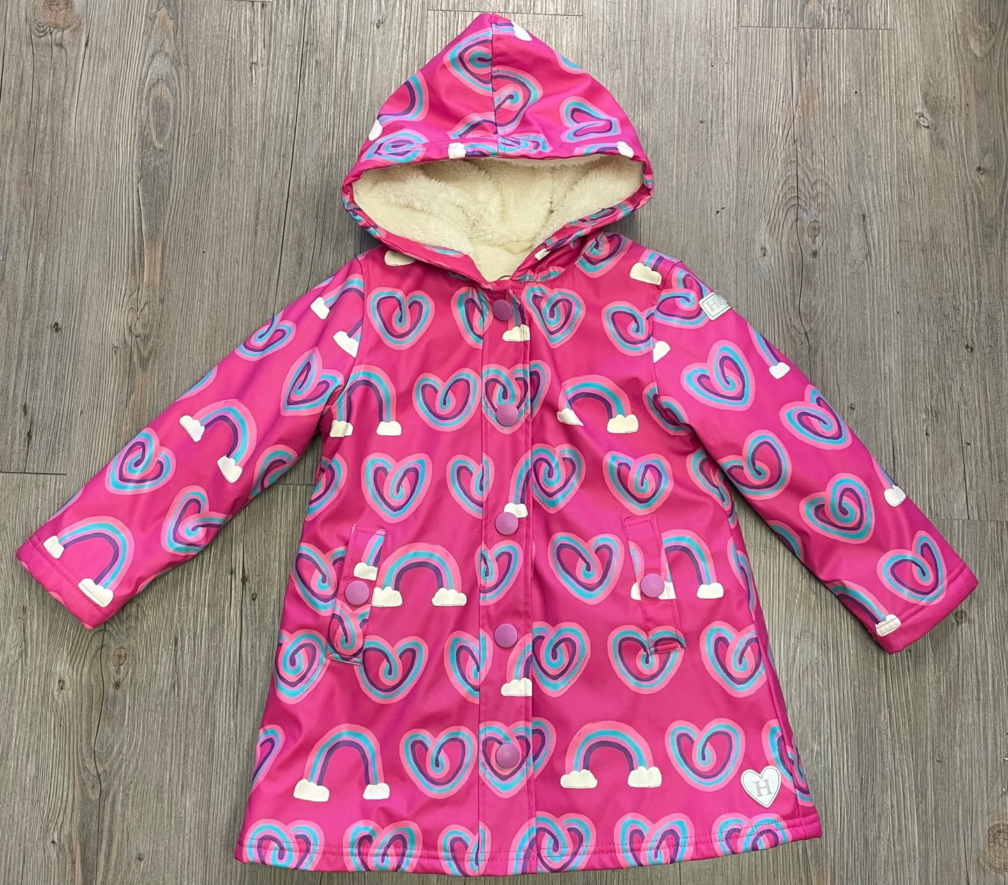 Multi Hatley Rain Jacket Fleece, 5Y