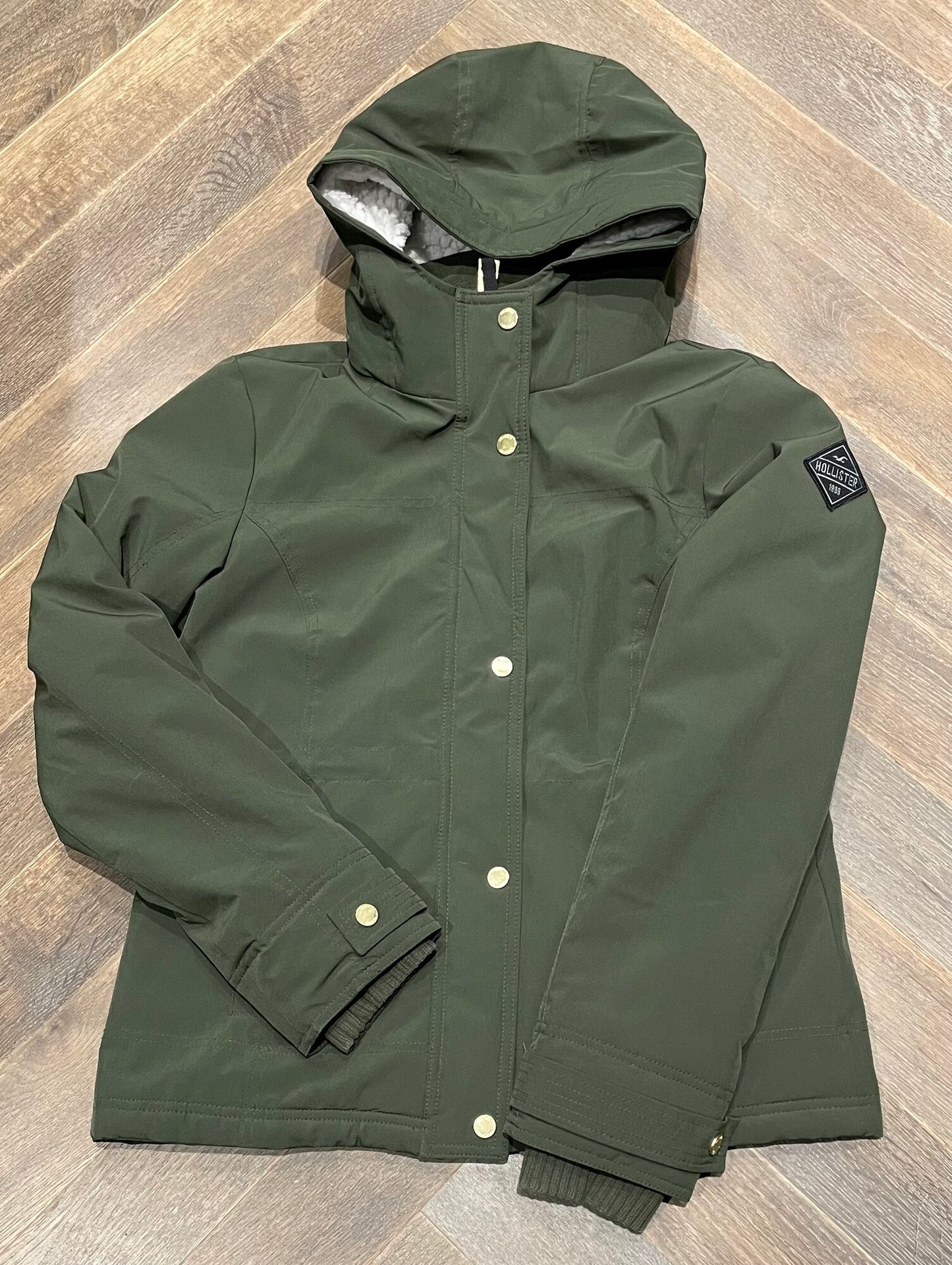 Green Hollister Fleece Lined Ja, 14Y