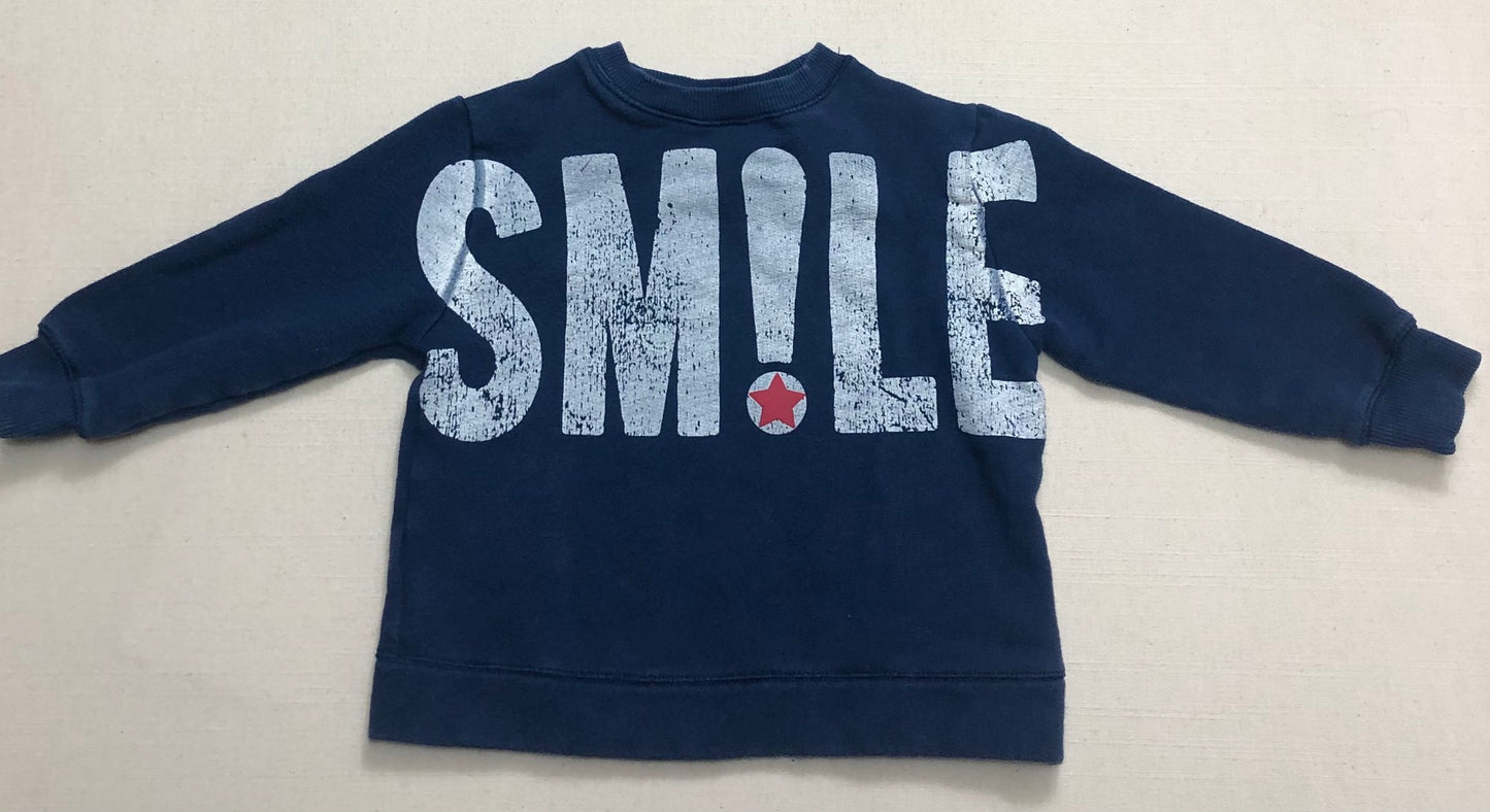 Blue Smile Sweatshirt, 2Y