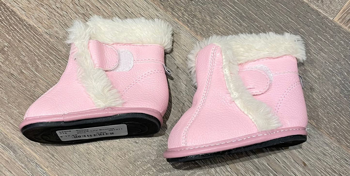 Pink Jack& Lily Booties, 0-6M