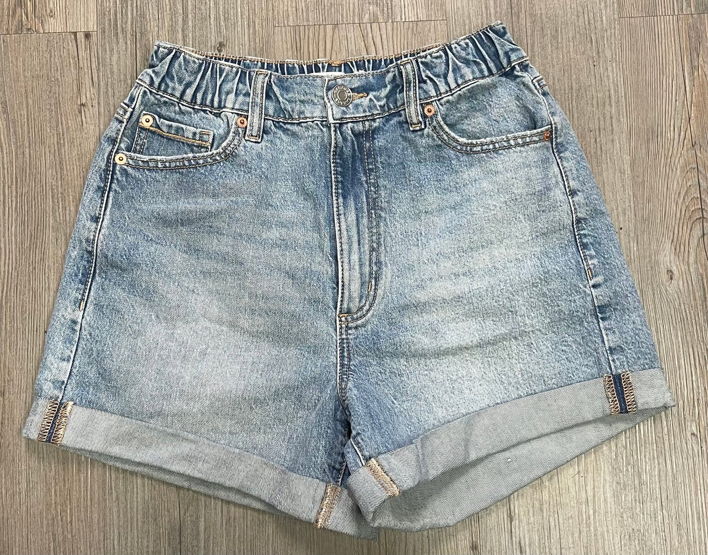 Blue Garage Denim Shorts, 14-16Y