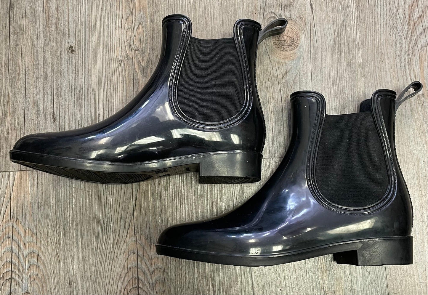 Black Rain Boots Hightop, 7Y