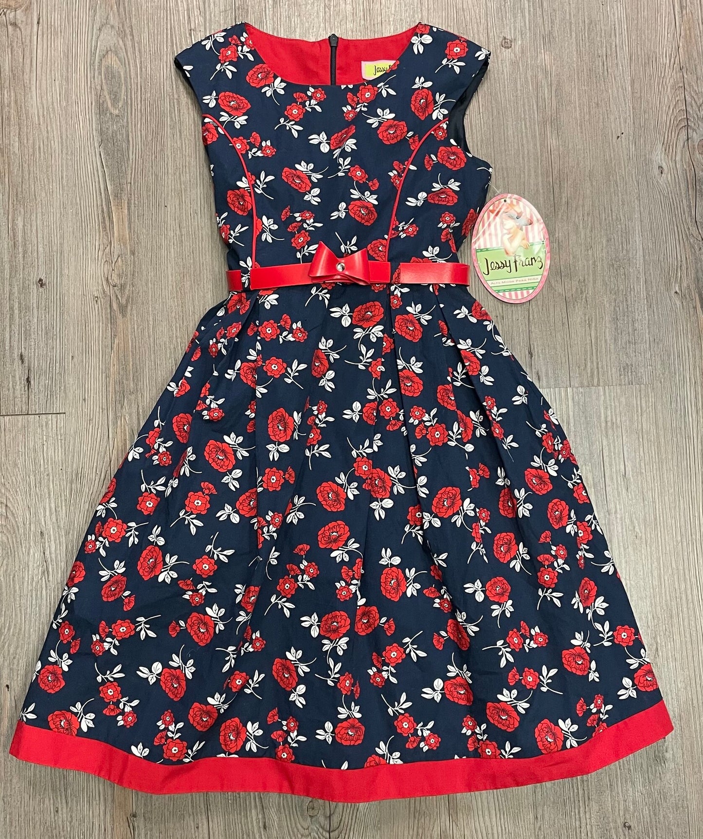 Floral Jessy Franz Lined Dress, 8Y