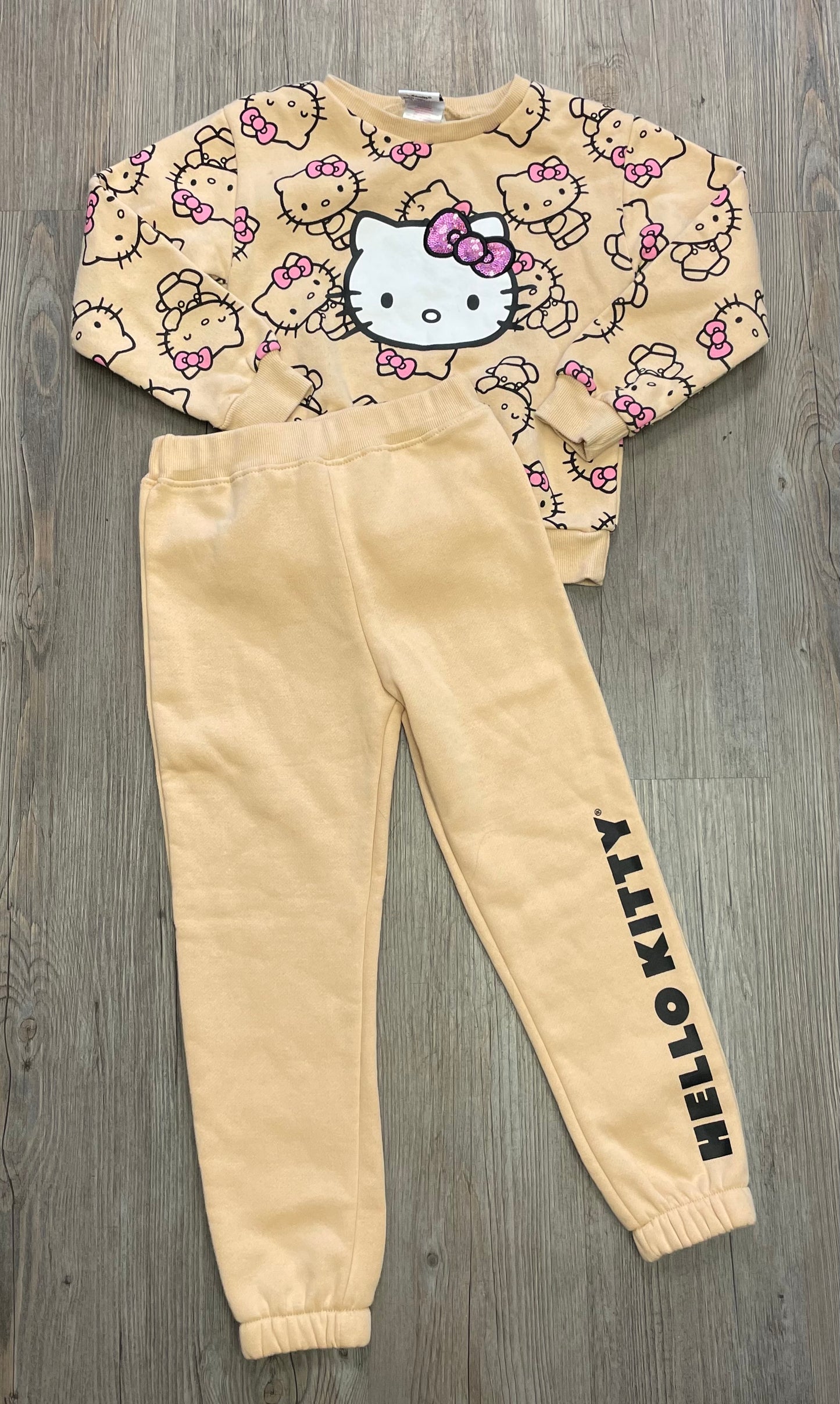 Brown Hello Kitty Sweat Set, 5-6Y
