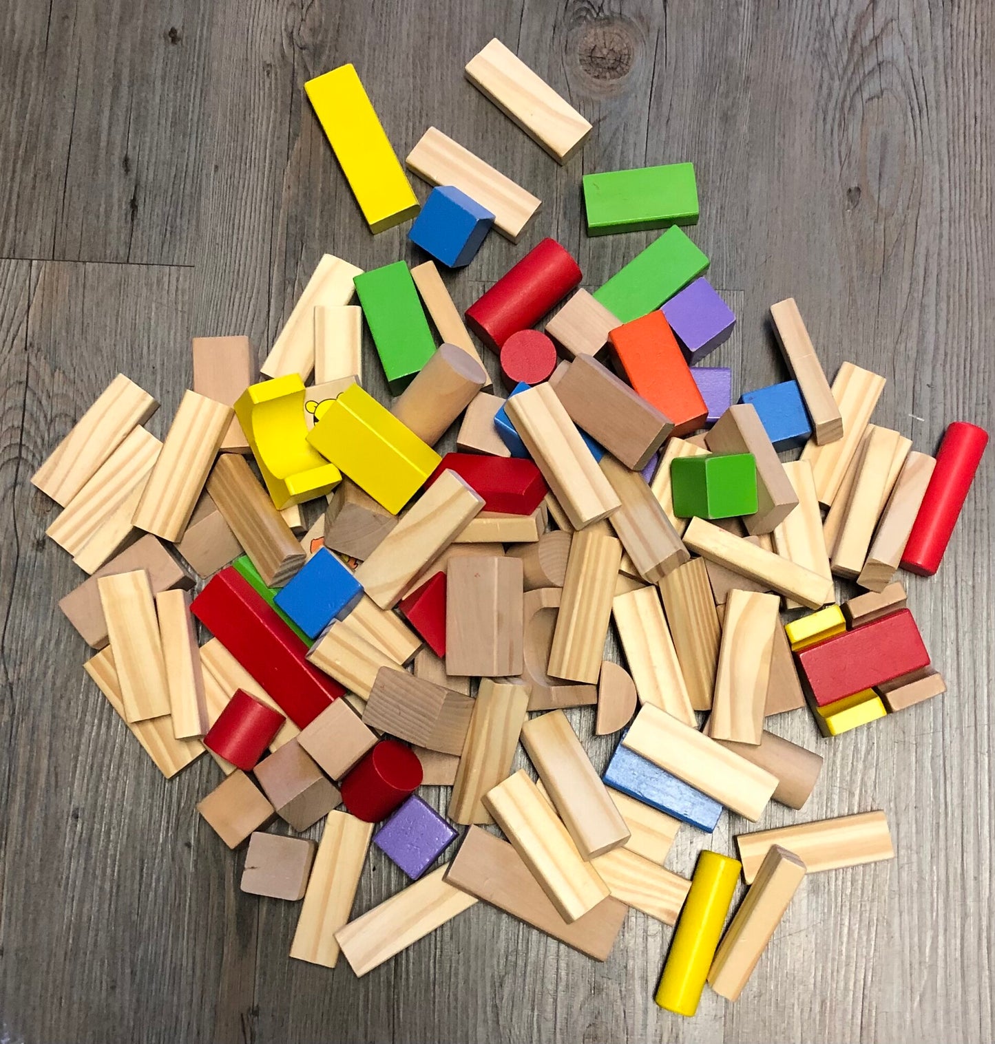 Multi Assorted Wooden Blocks, 108pcs