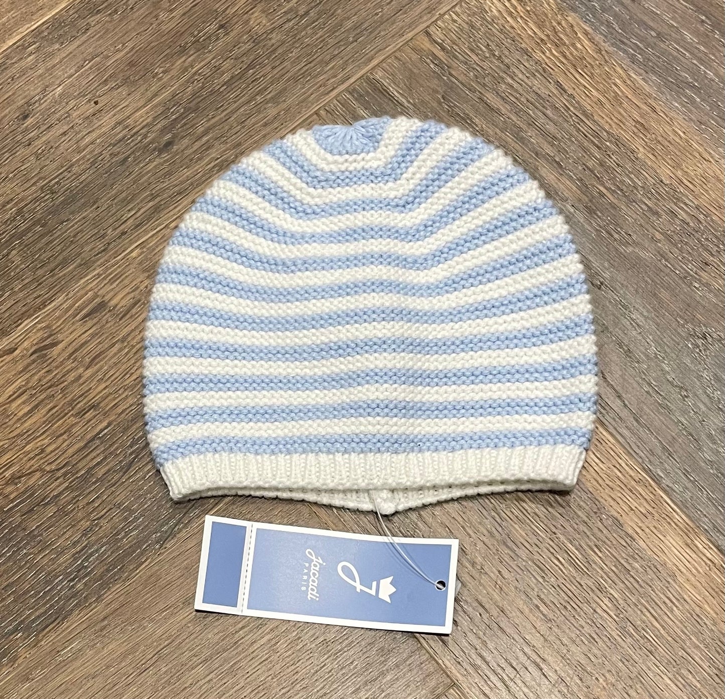 Blue Jacadi Knit Baby Hat, 0-3M