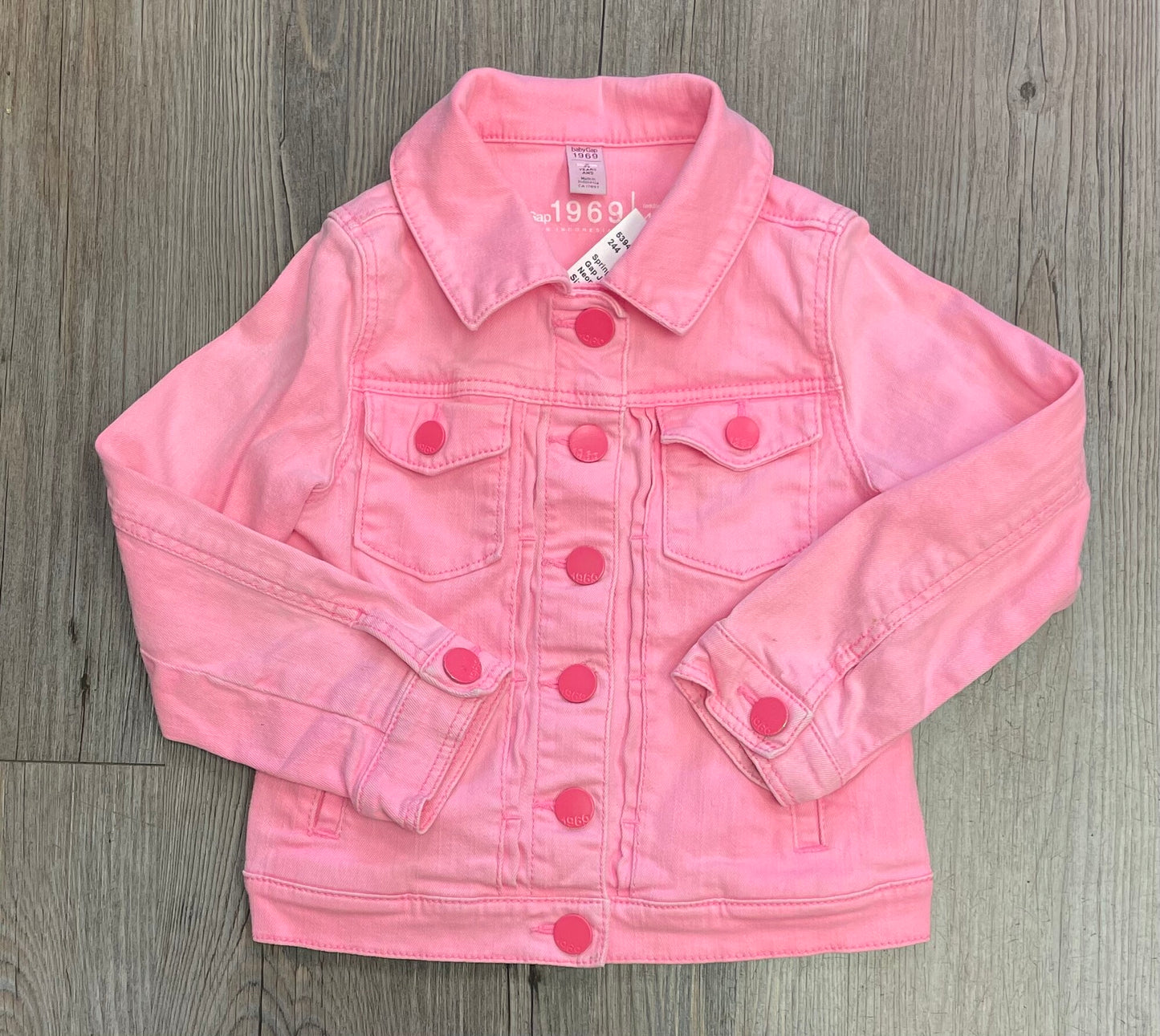 Neonpink Gap Jean Jacket, 4Y