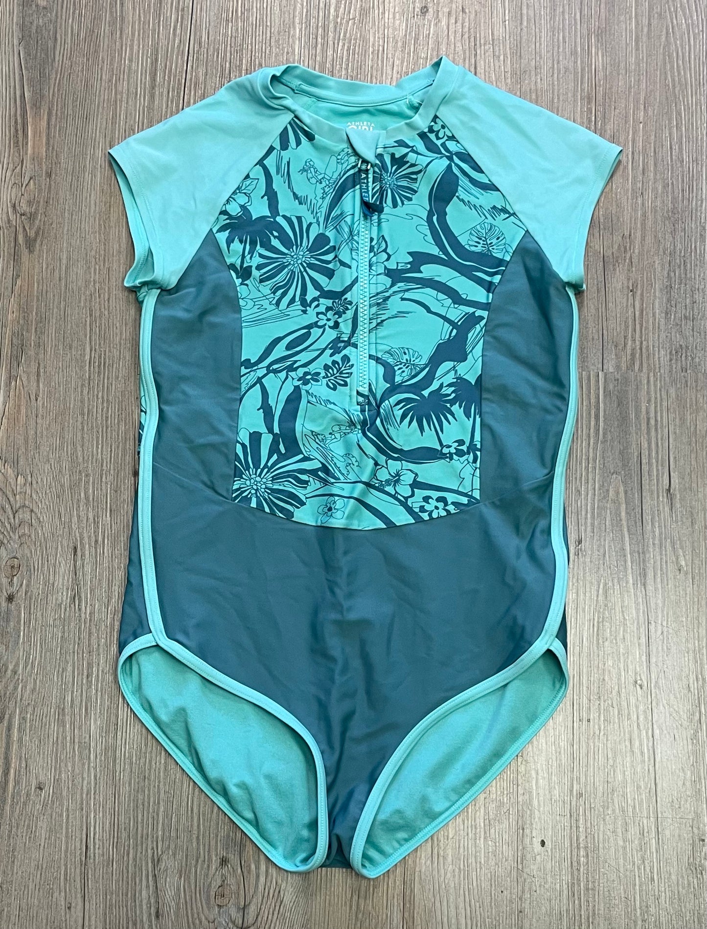 Teal Athleta Girl Bathing Suit, 14Y