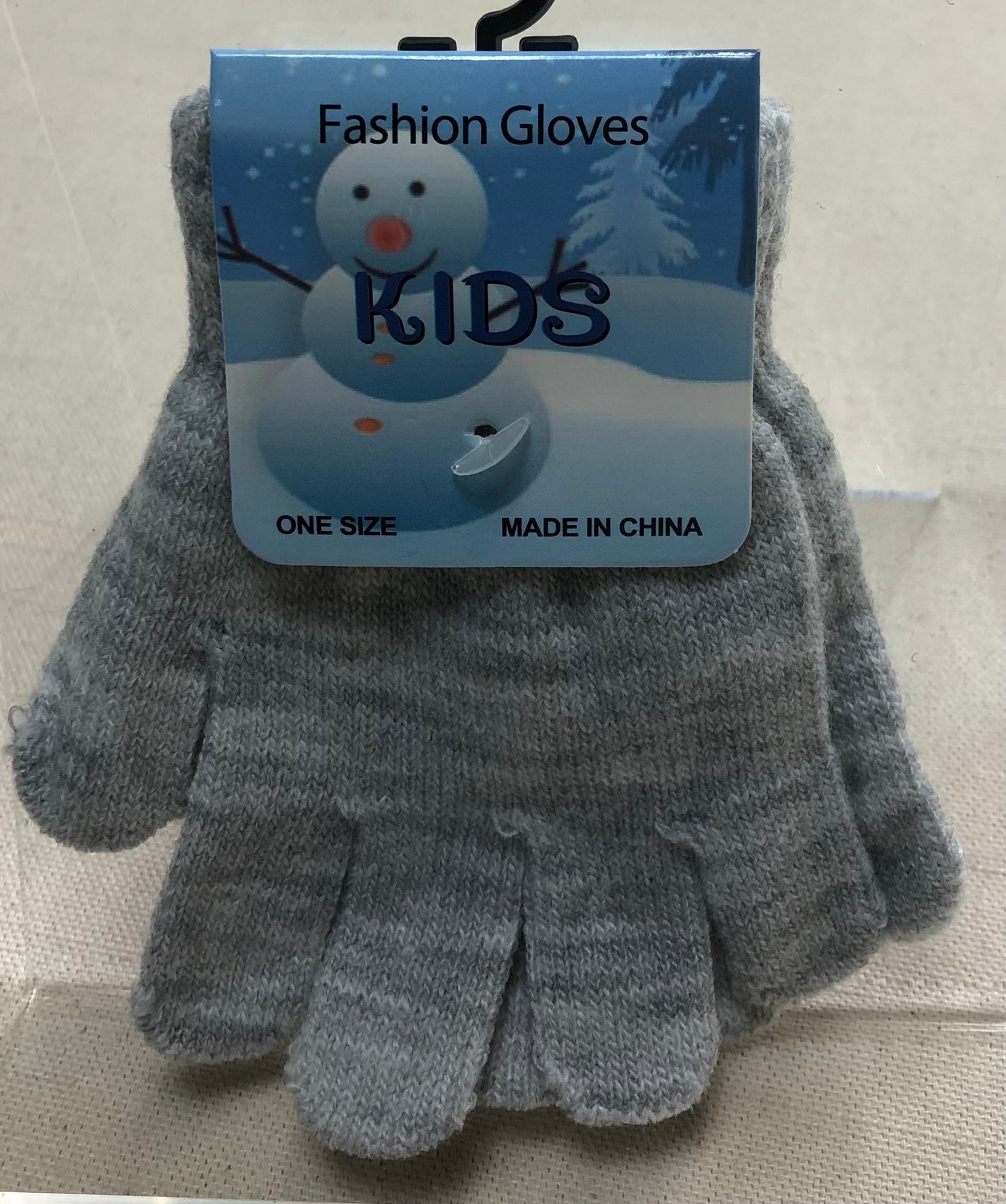 Grey Fashion Gloves - Kids, 4-6Y