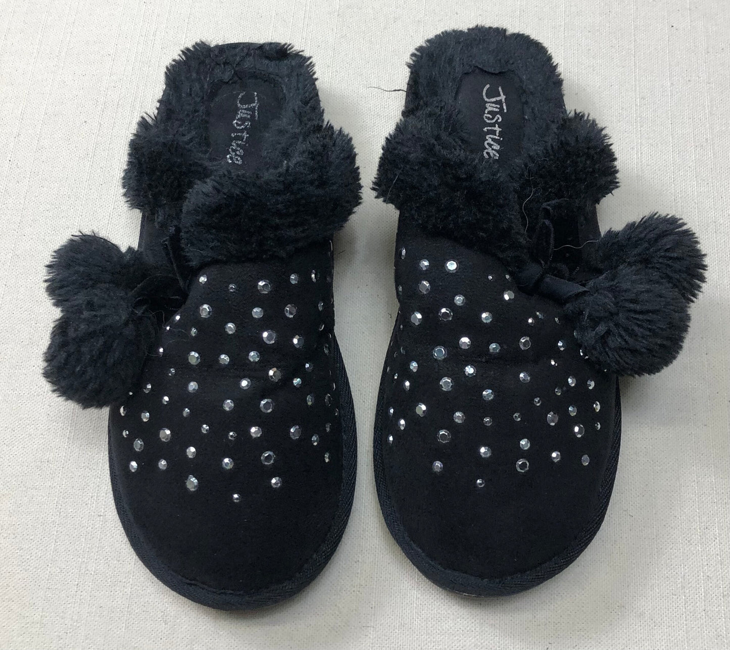 Black Justice Hard Sole Slipper, 3Y