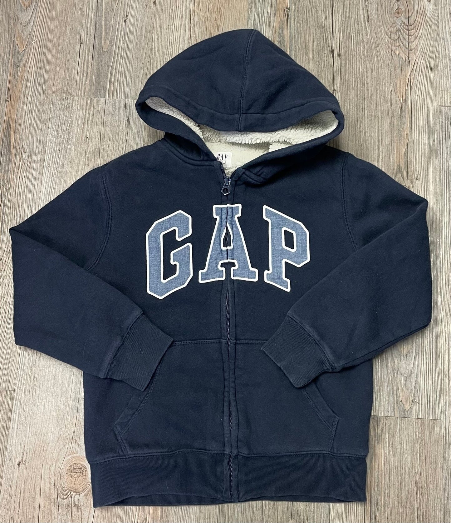 Navy Gap Fleecelined Zip Hoodi, 8-9Y