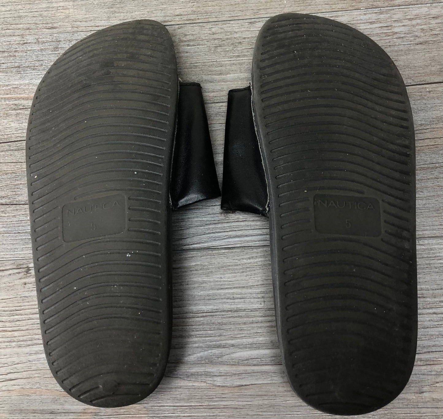 Black Nautica Slide Flipflop, 5Y