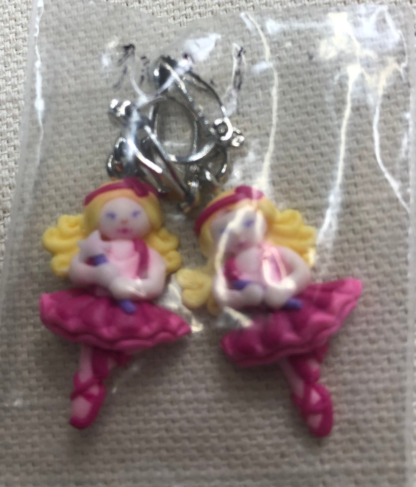 Pink Ballerina Earrings, None