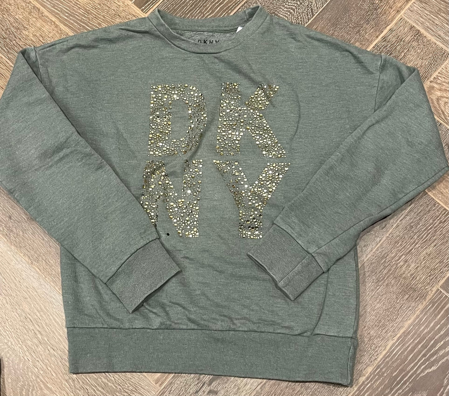 Green DKNY Sweatshirt, 8-10Y