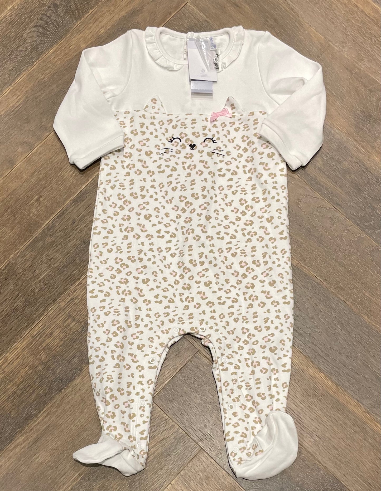 White Idexe Onesie, 9M