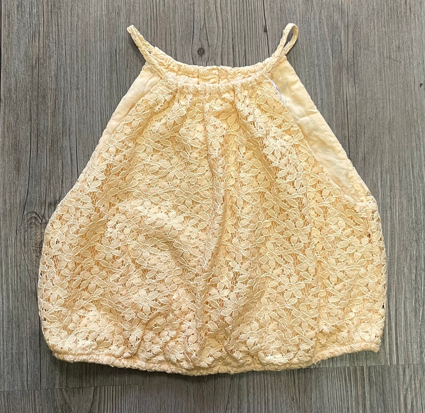Yellow Zara Lace Cropped Tank To, 8Y