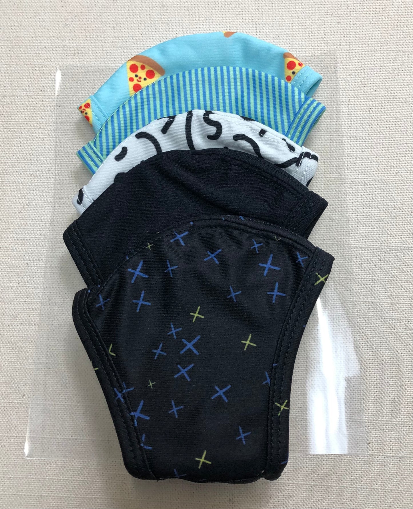 Black 5 Pcs Eyecandy Fabric, 4-12 Years