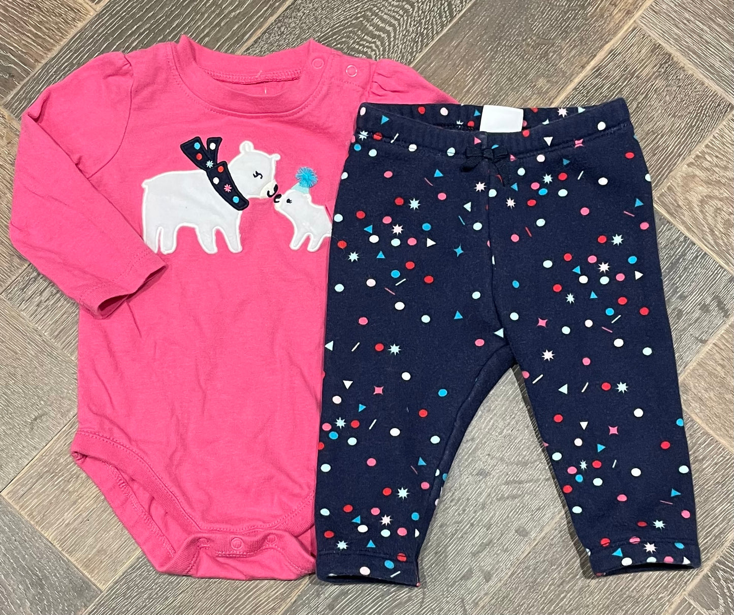 Multi Gymboree Onesie Set 2pc, 3-6M