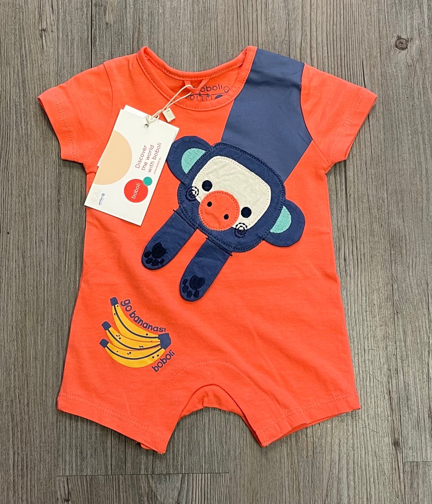 Orange Boboli Romper, 1M