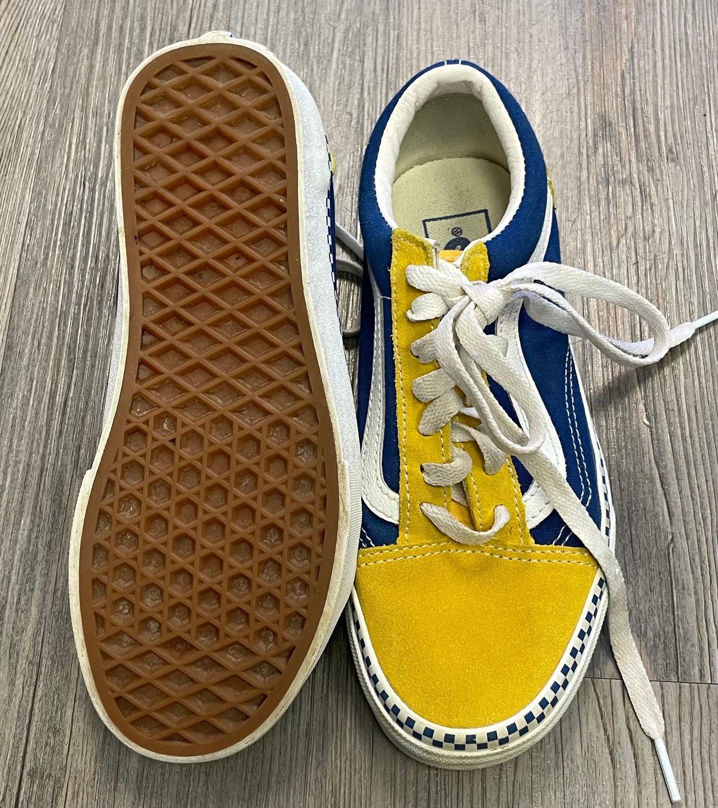 Yellow/b Vans Shoes, 3.5Y