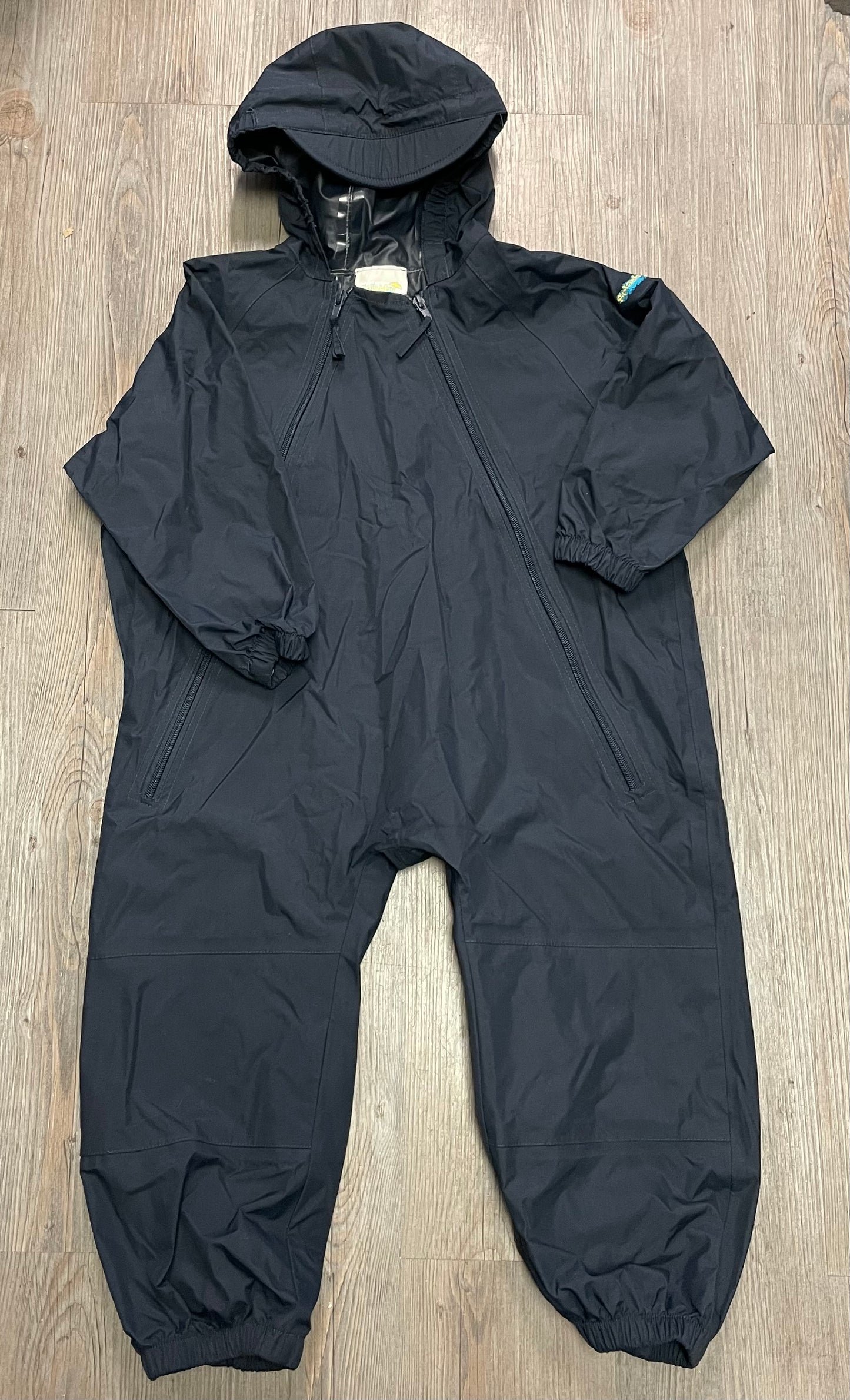 Navy Splashy Rain Suit, 4Y