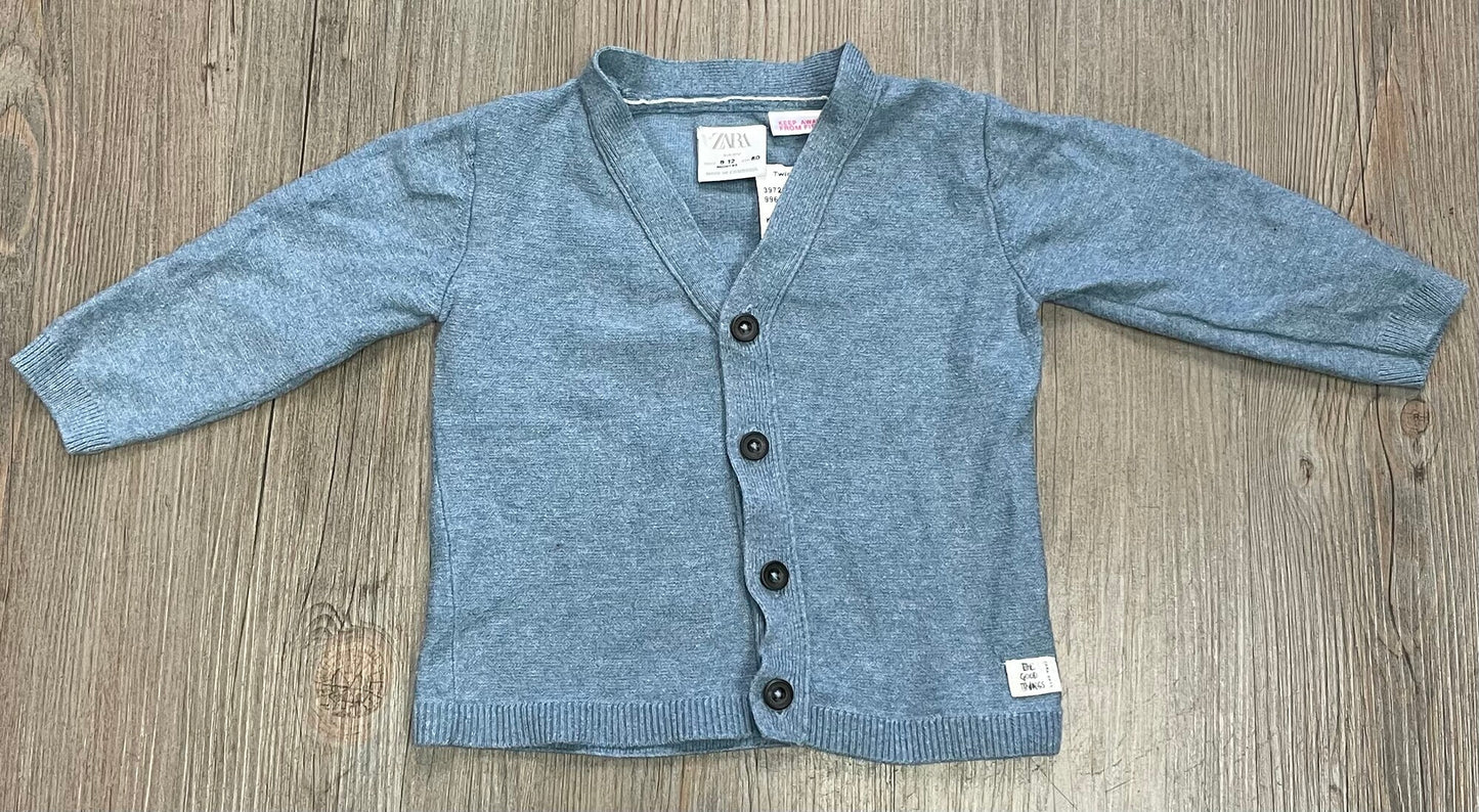 Blue Zara Cardigan, 9-12M