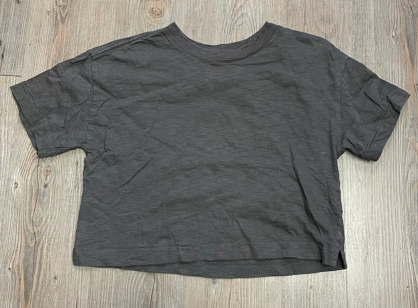 Charcoal Gap Cropped Tee, 10Y