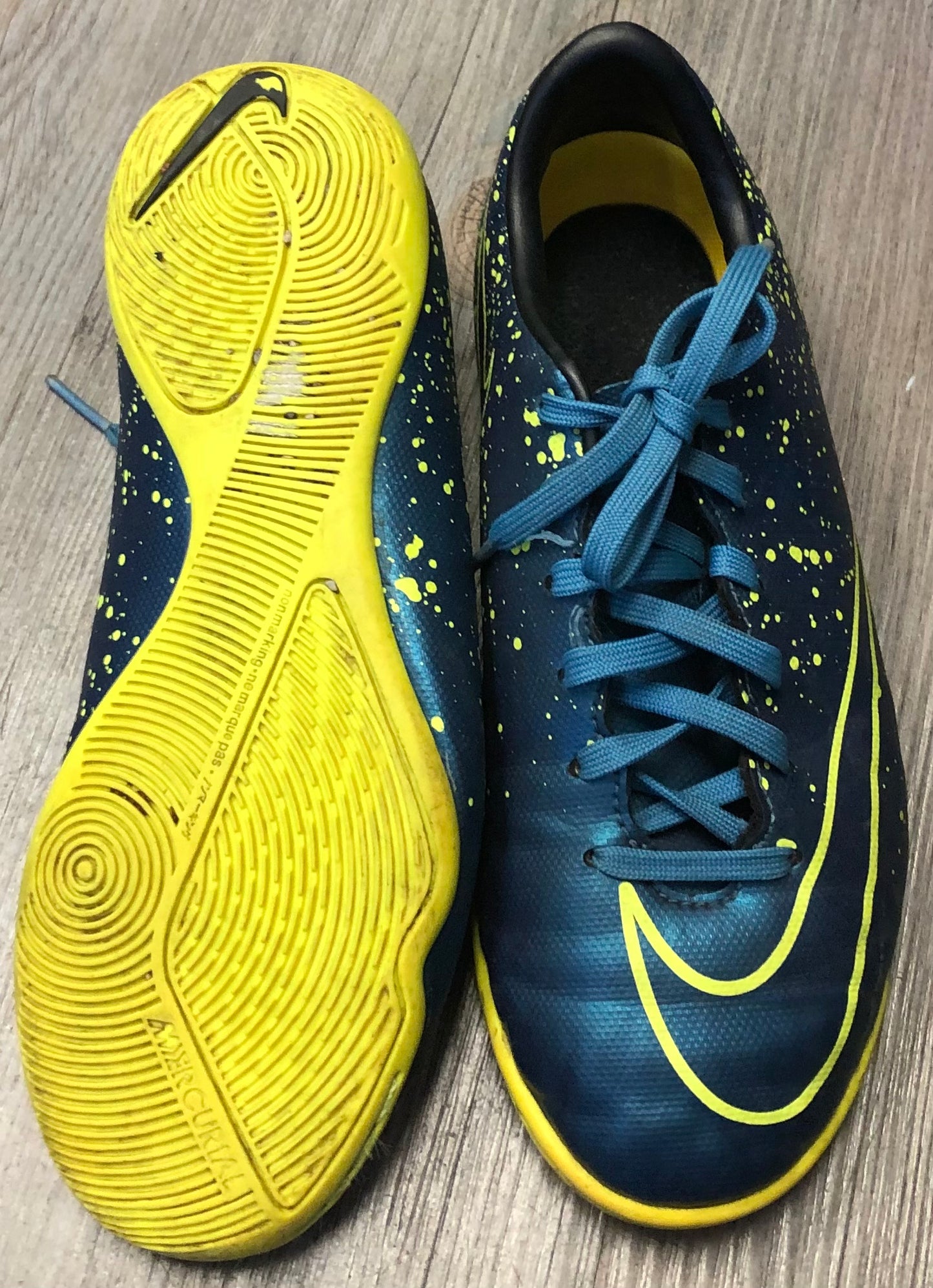 Blue Nike Mercurial Soccer Cle, 3Y