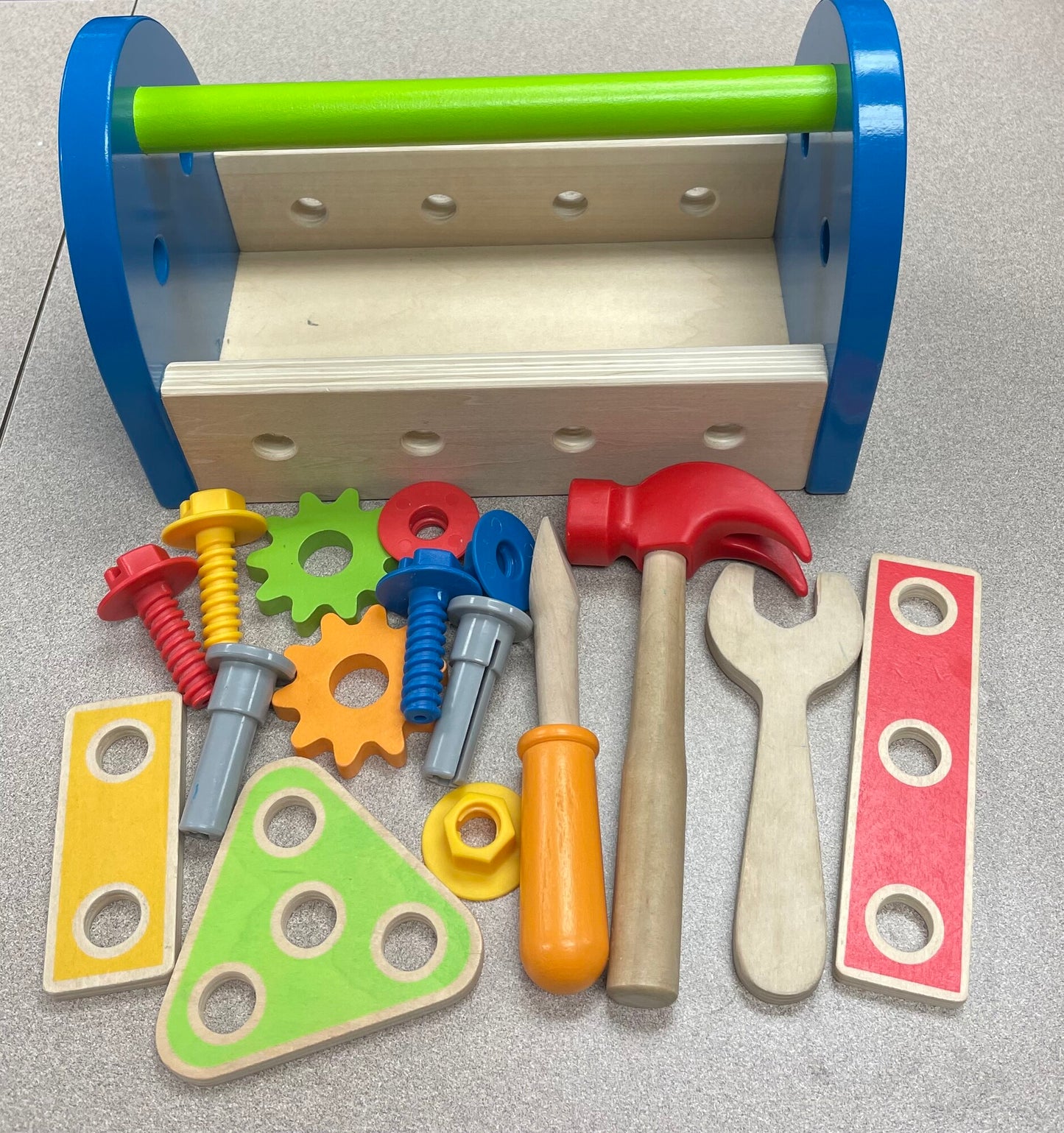 Multi Hape Wooden Tool Bench, Pre-owned