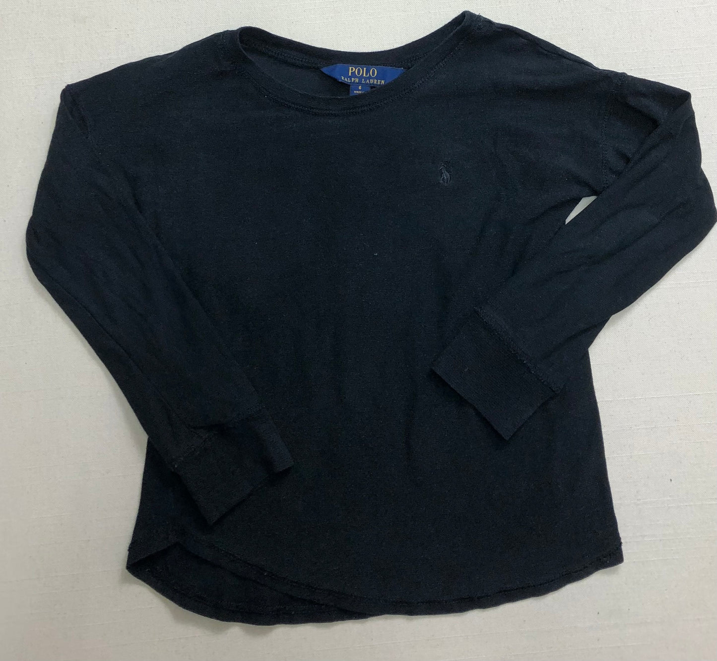Black Polo Ralph Lauren T Shir, 6Y