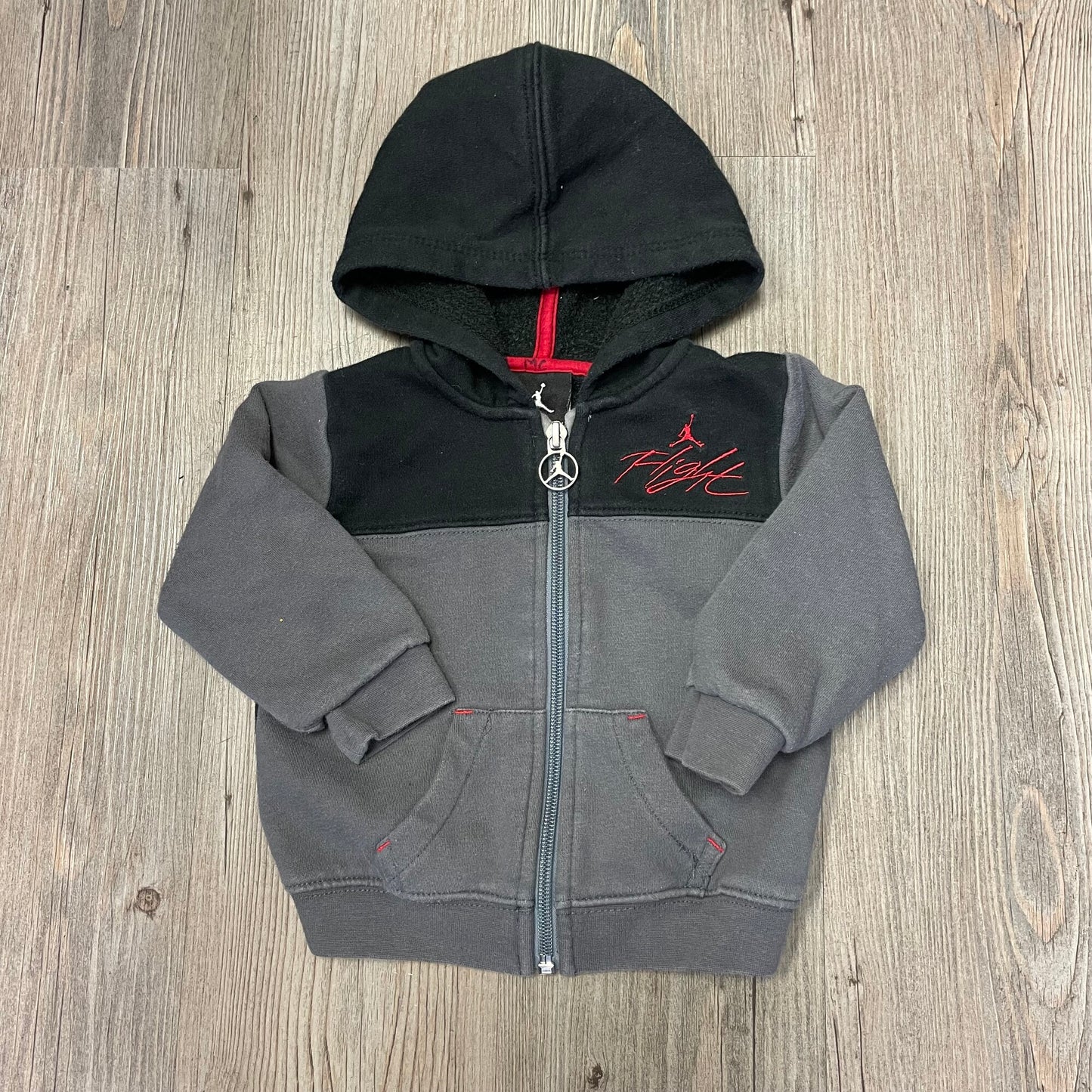 Grey Jordan Zip Hoodie, 6-9M