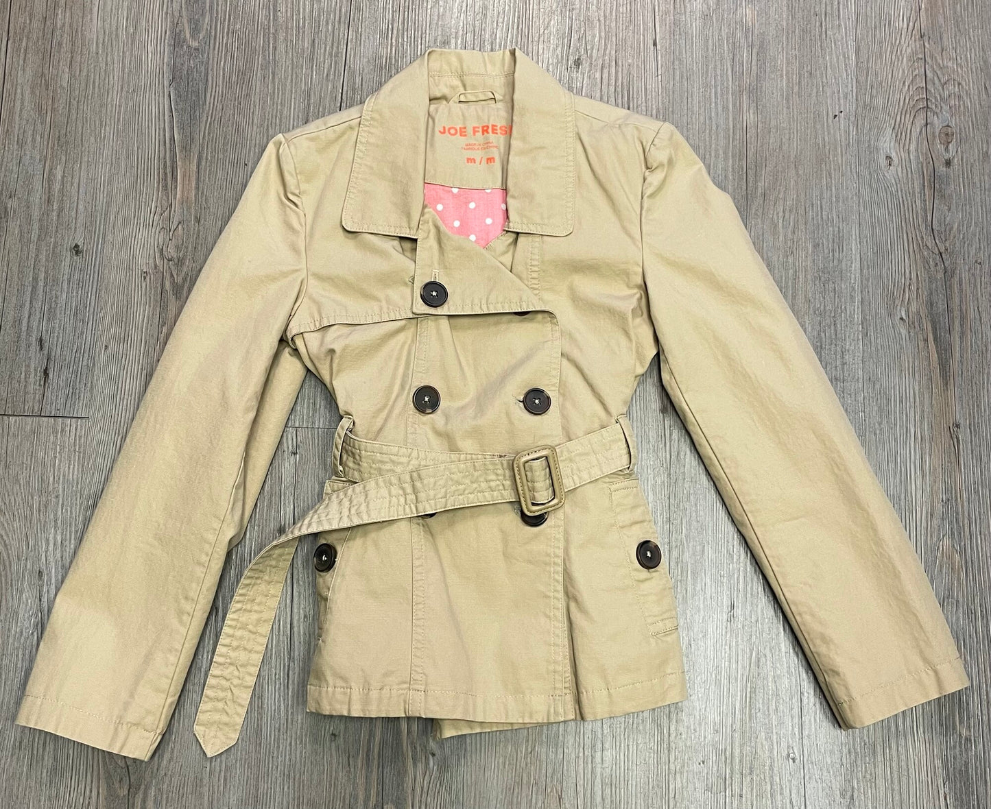 Beige Joe Fresh Trench, 8Y