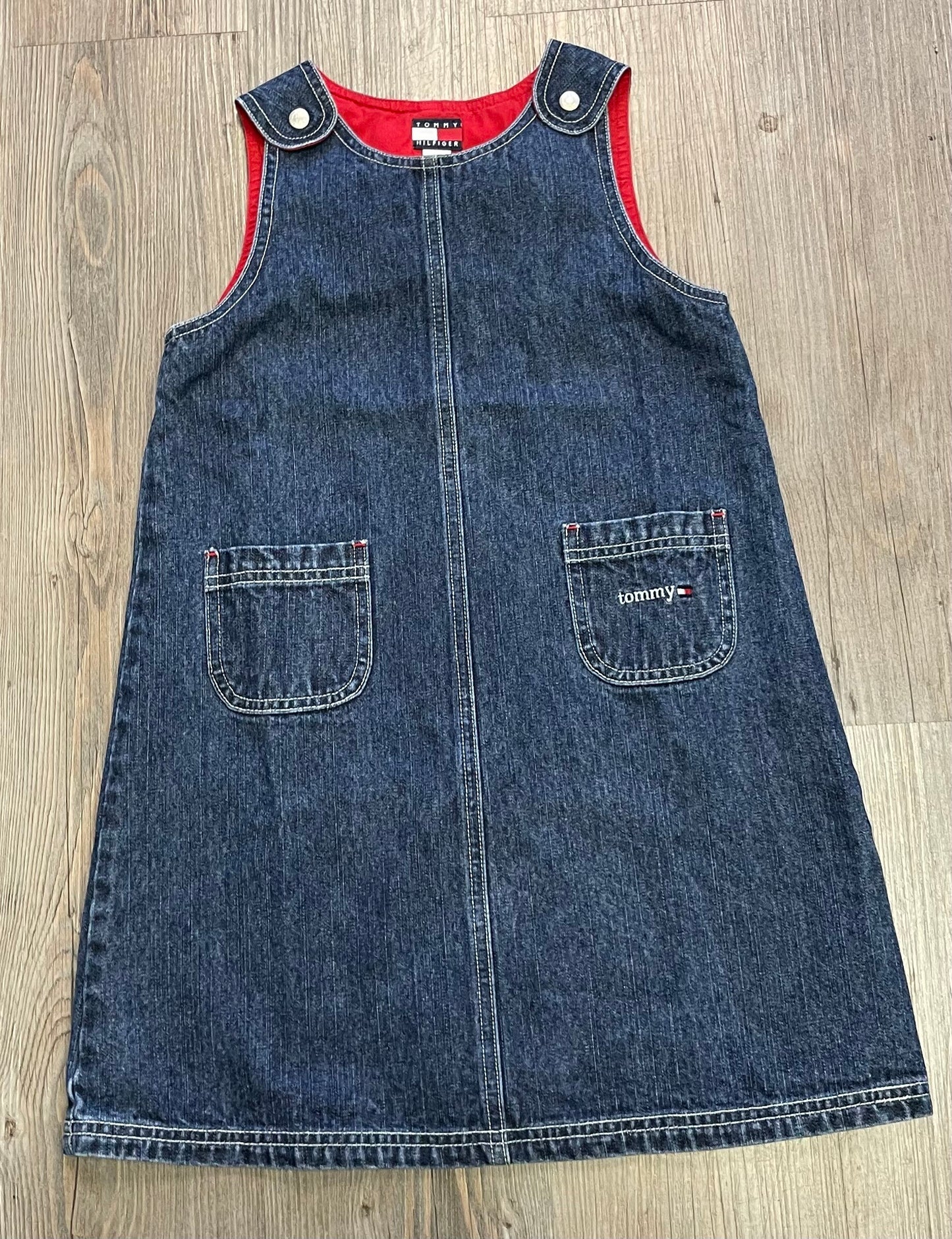 Blue Tommy Denim Dress, 6Y