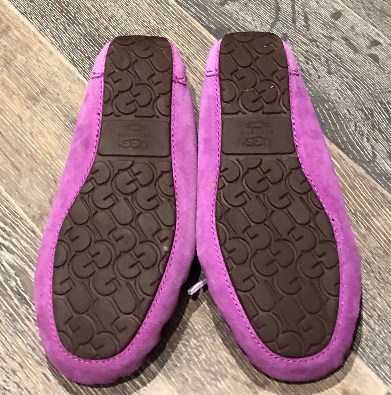 Purple Ugg Suede Slip On Shoes, 13Y