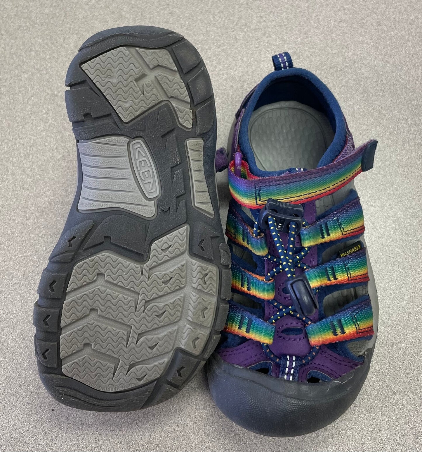 Rainbow Keens Sandals, 11Y