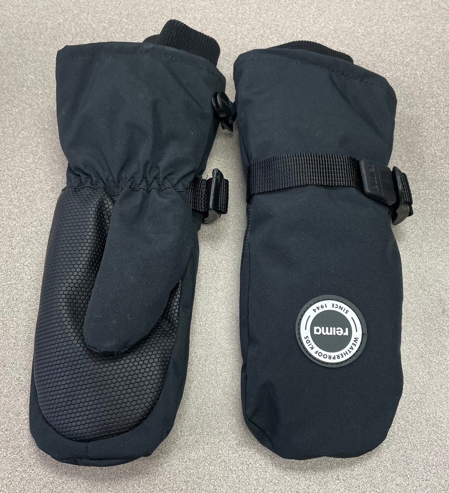 Black Reimatec Winter Mitts, 4Y