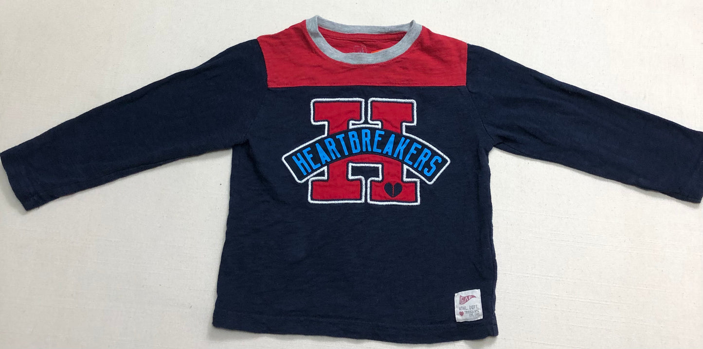 Navy Gap T Shirt LS, 4Y