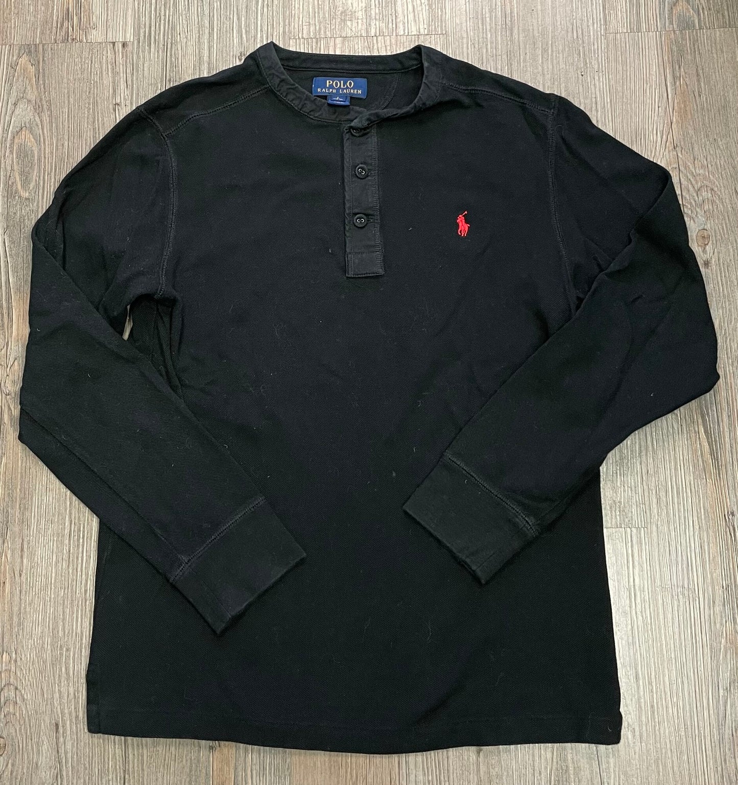 Black Polo Ralph Lauren LS, 14-16Y