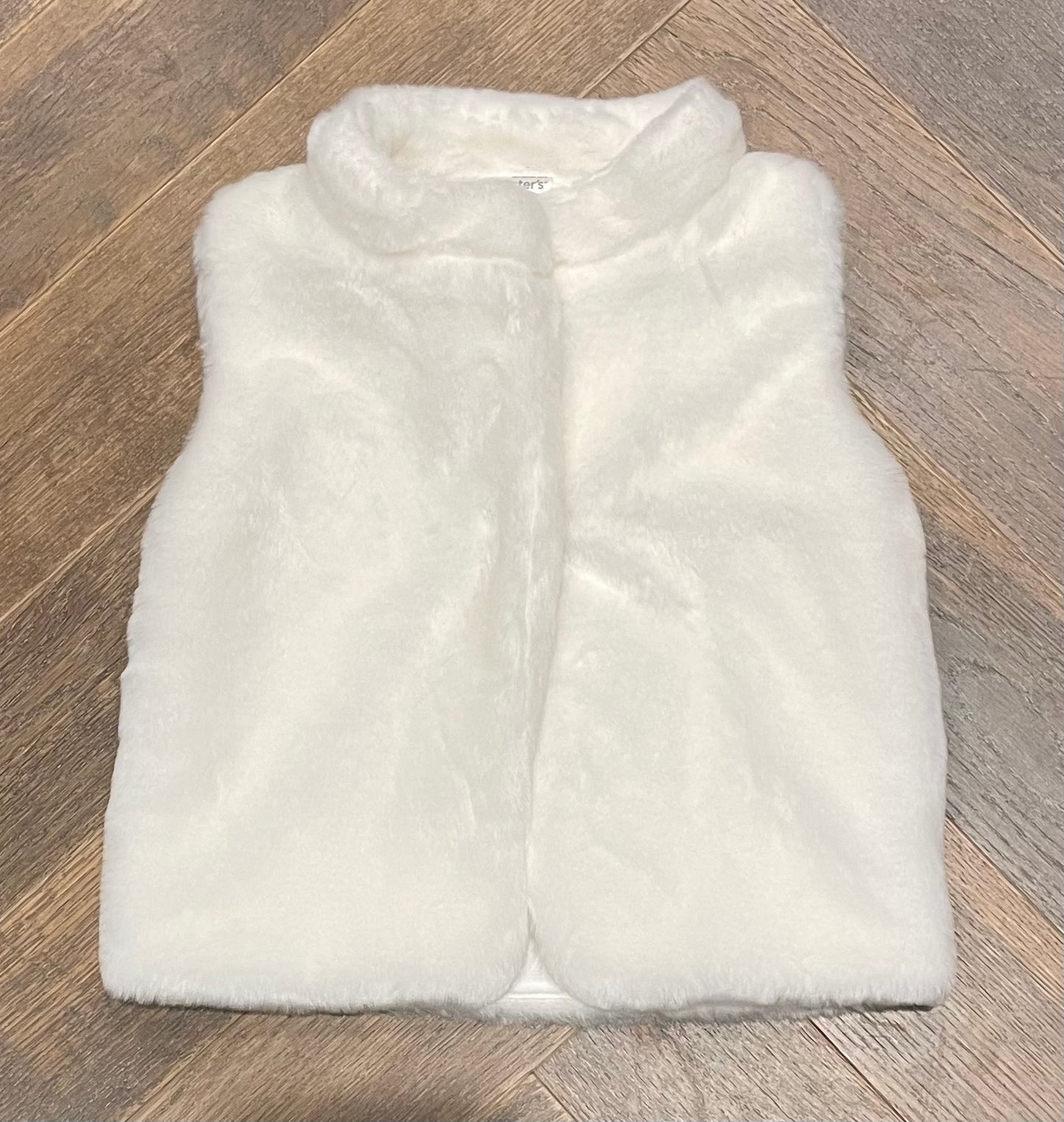 White Carters Faux Fur Vest, 24M