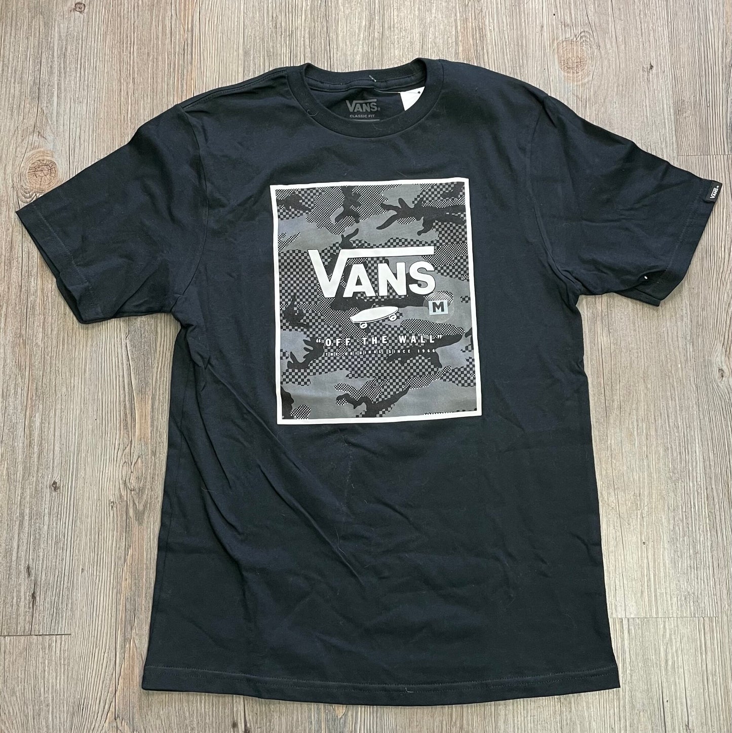 Black Vans Tee, 10-12Y