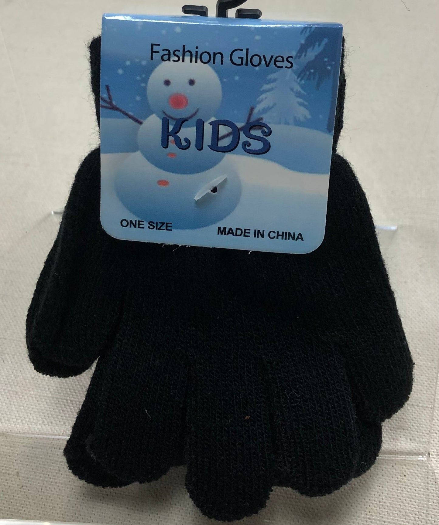 Black Fashion Gloves - Kids, 4-6Y