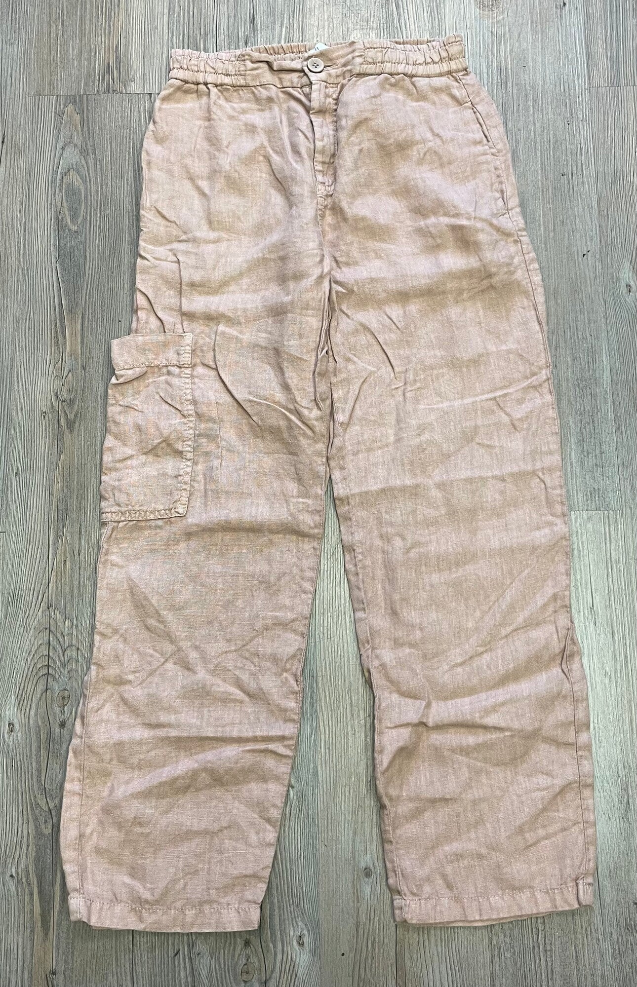 Brown Zara Linen Cargo Pants, 11-12Y