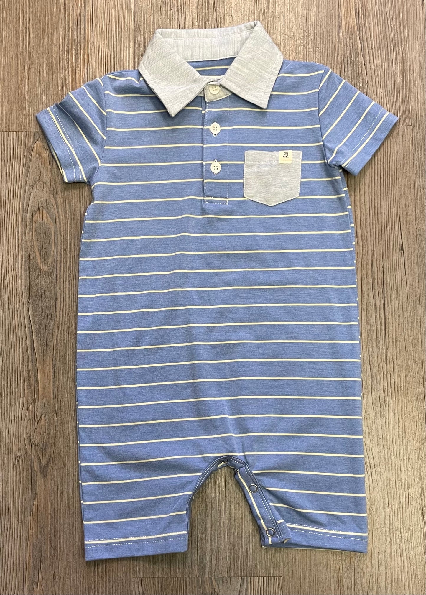 Blue Me & Henry Polo Romper, 12-18M