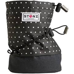 Black Stonz Booties - Polka Dot, Small