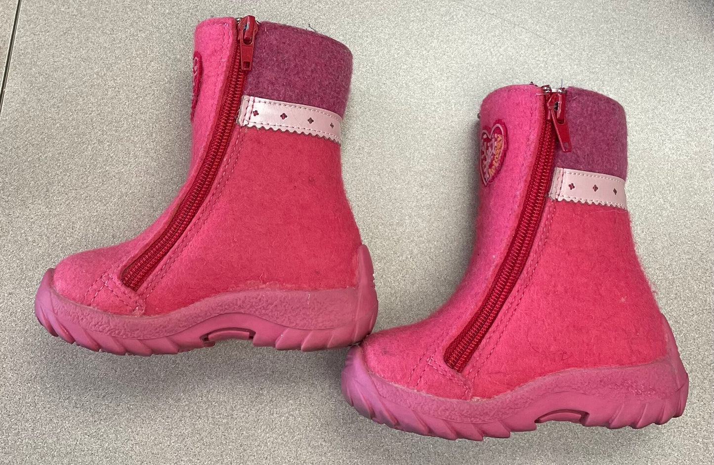 Pink Kotofey Wool Boots, 6T