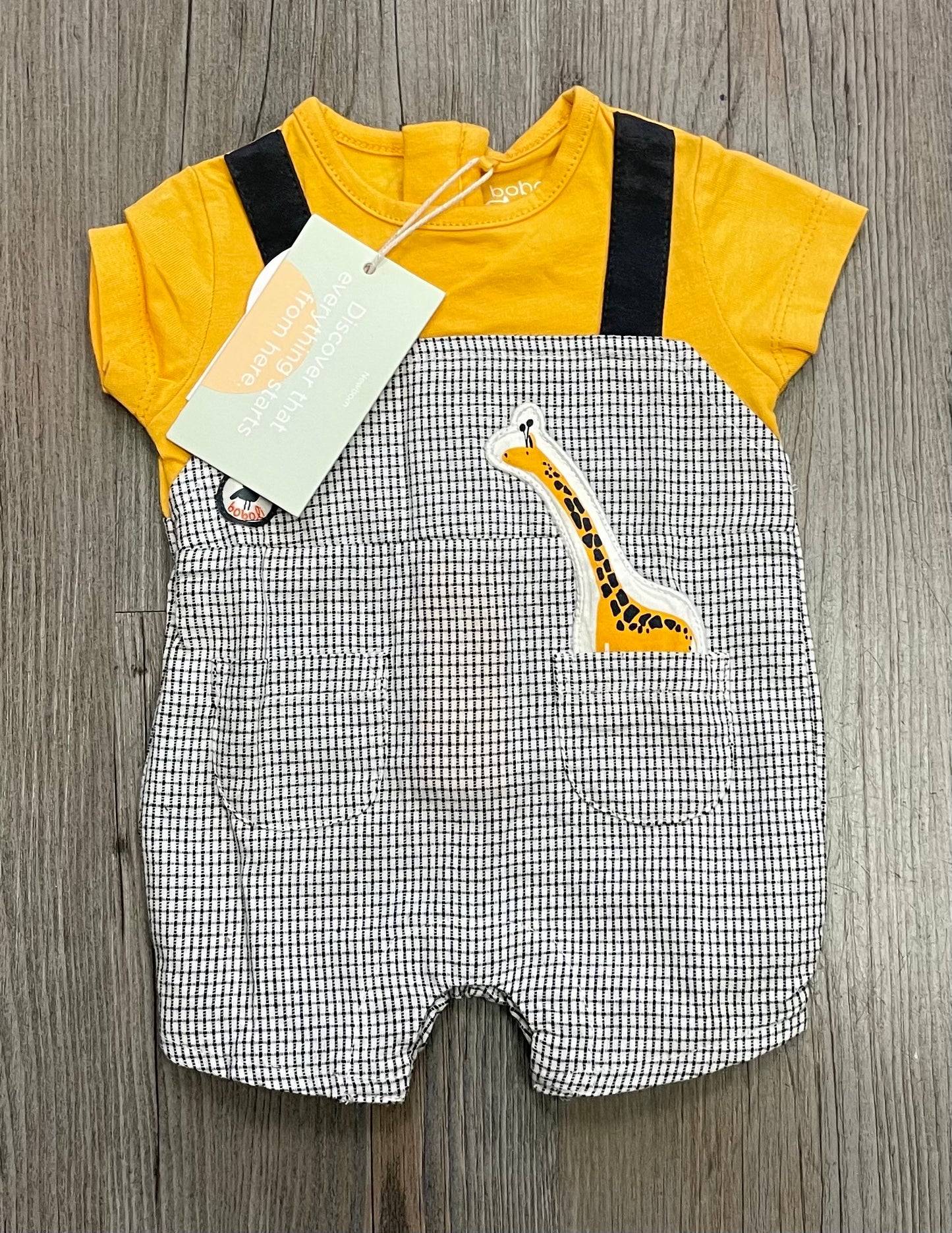 Orange/g Boboli Romper, 1M