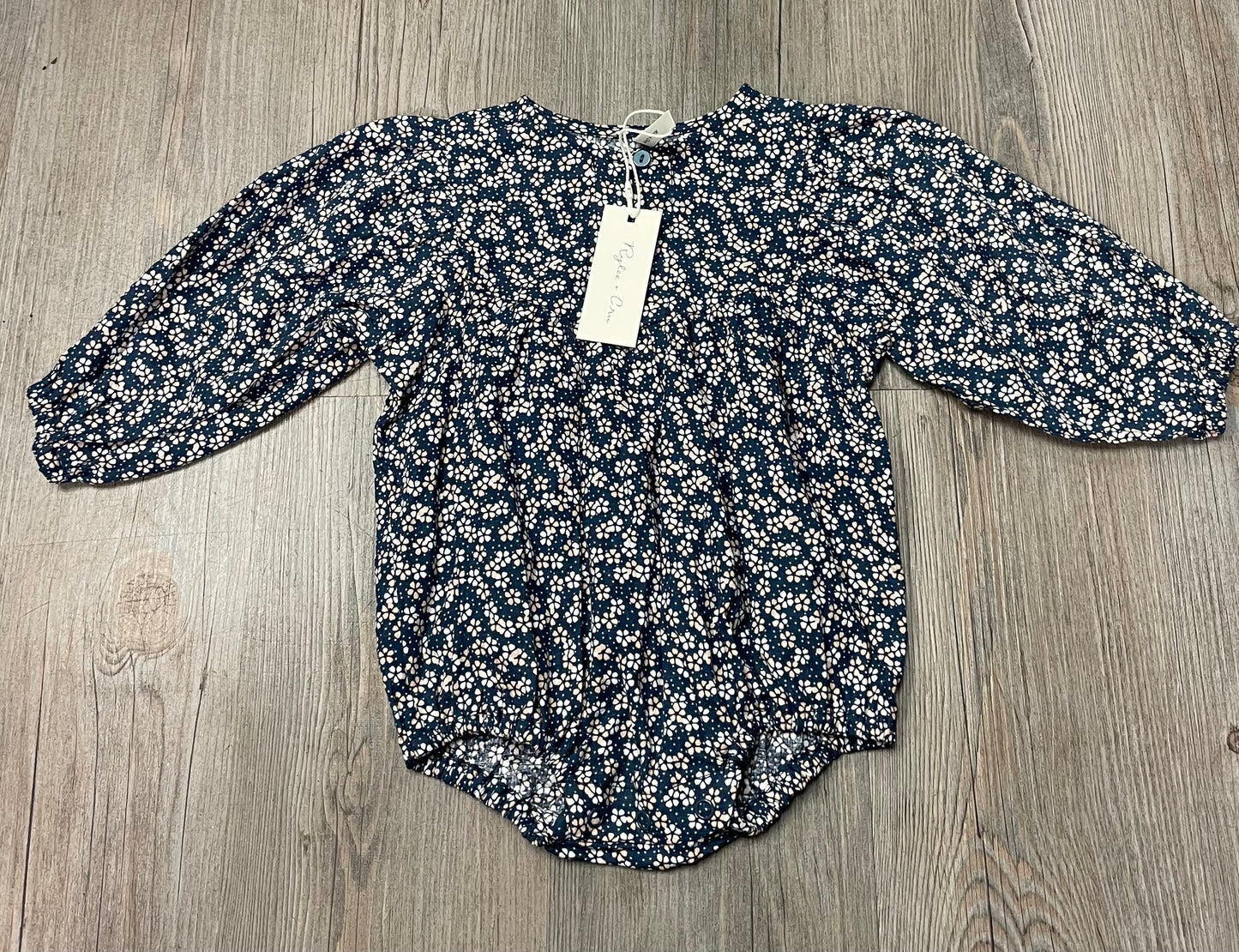 Indigo Rylan + Cru Onesie LS, 6-12M