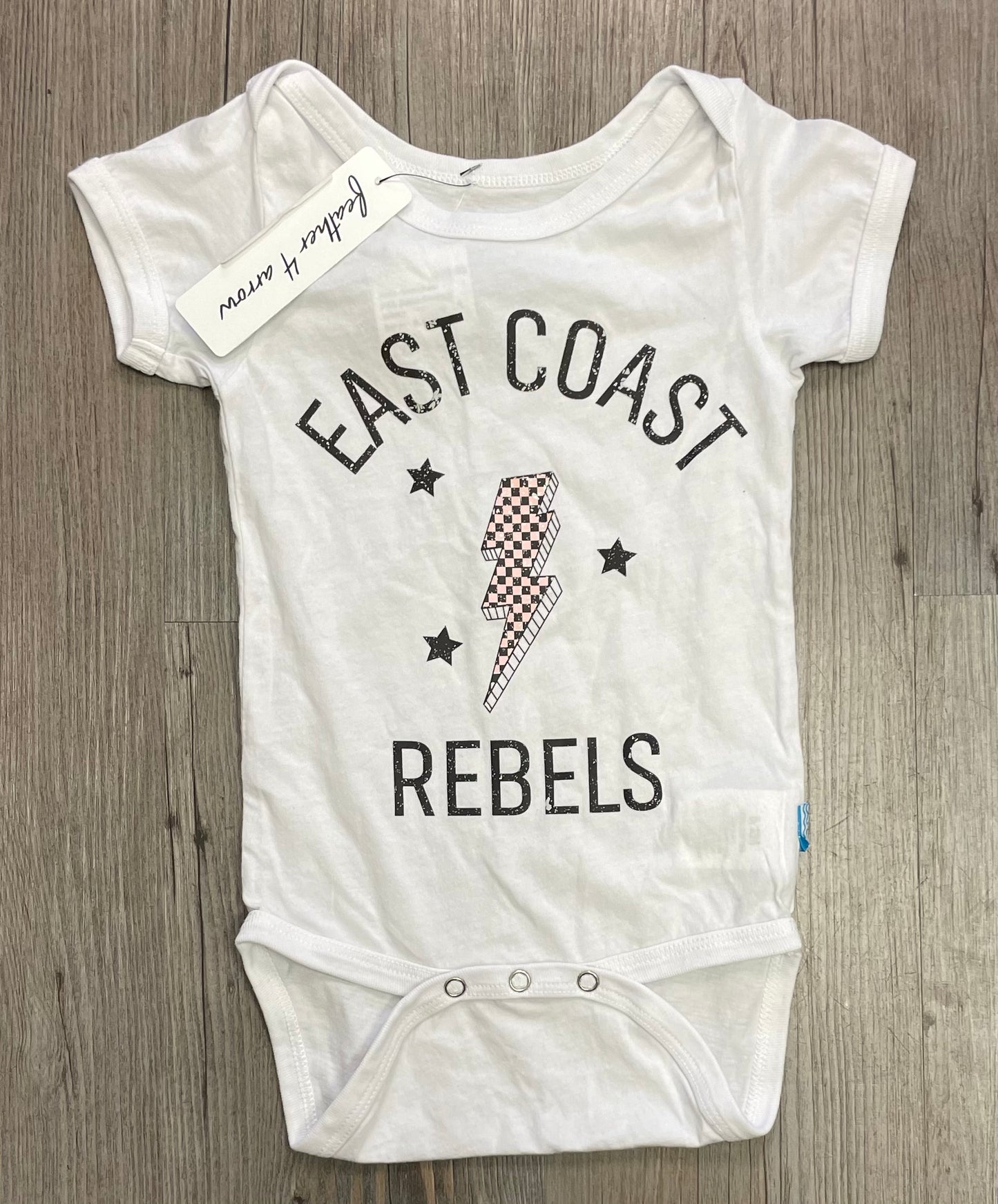 White F4A Baby Onesie, 6-12M