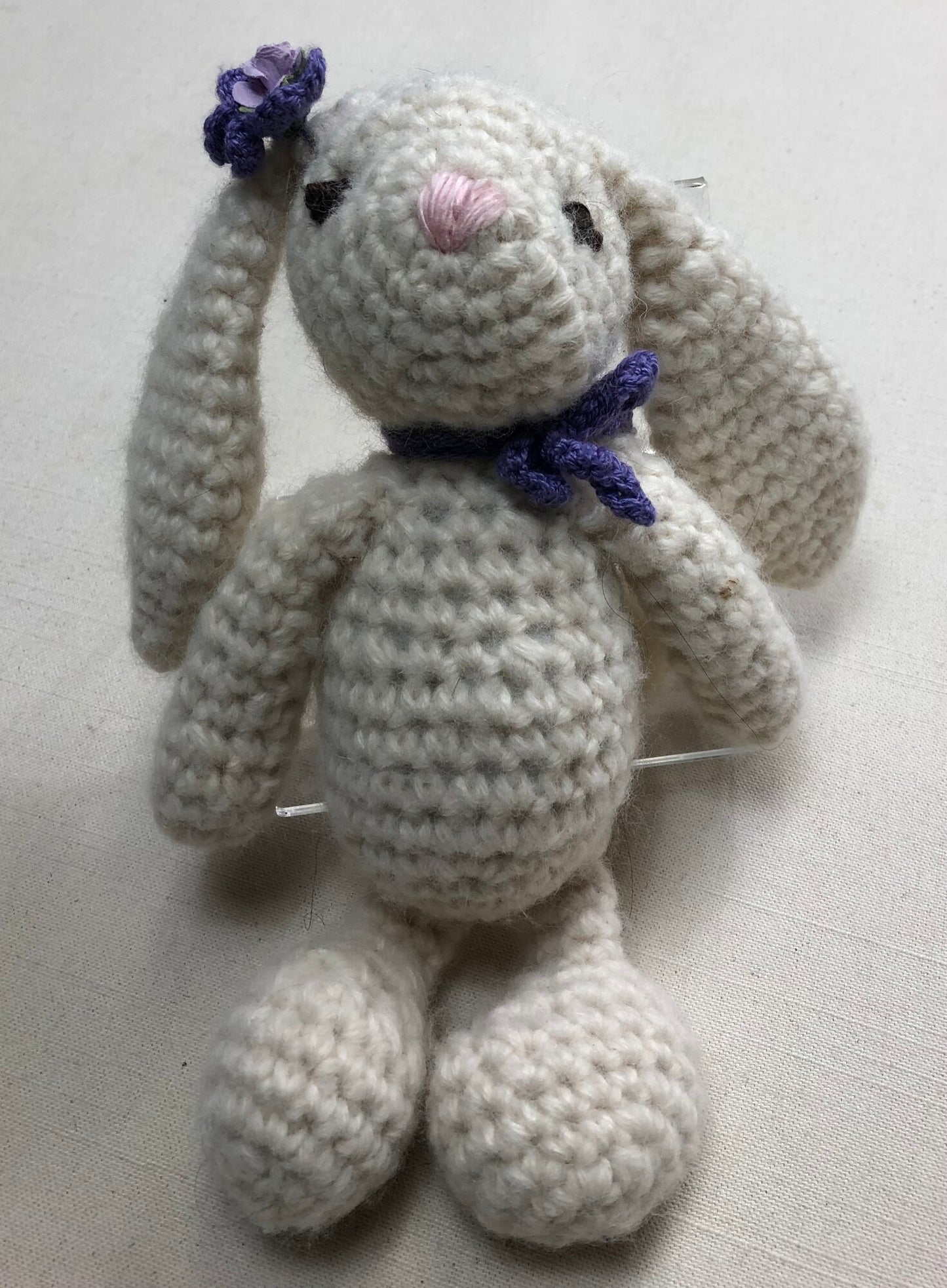 White Rabbit Knit Stuff Toy, 11 Inch